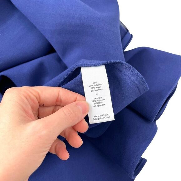 Likely Verona ruffle mini sheath Dress‎ Size 2 Blueprint blue - Picture 10 of 11